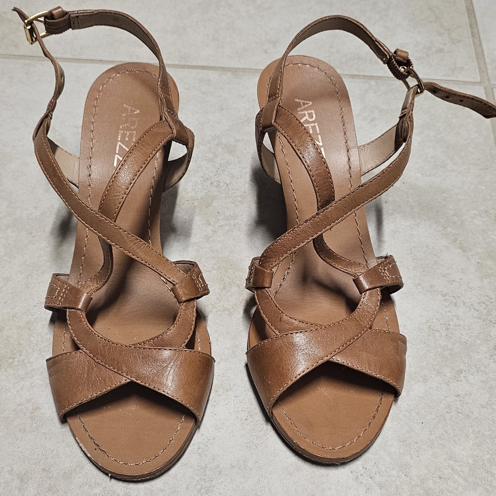 Arezzo Women's Brown Leather Sandals